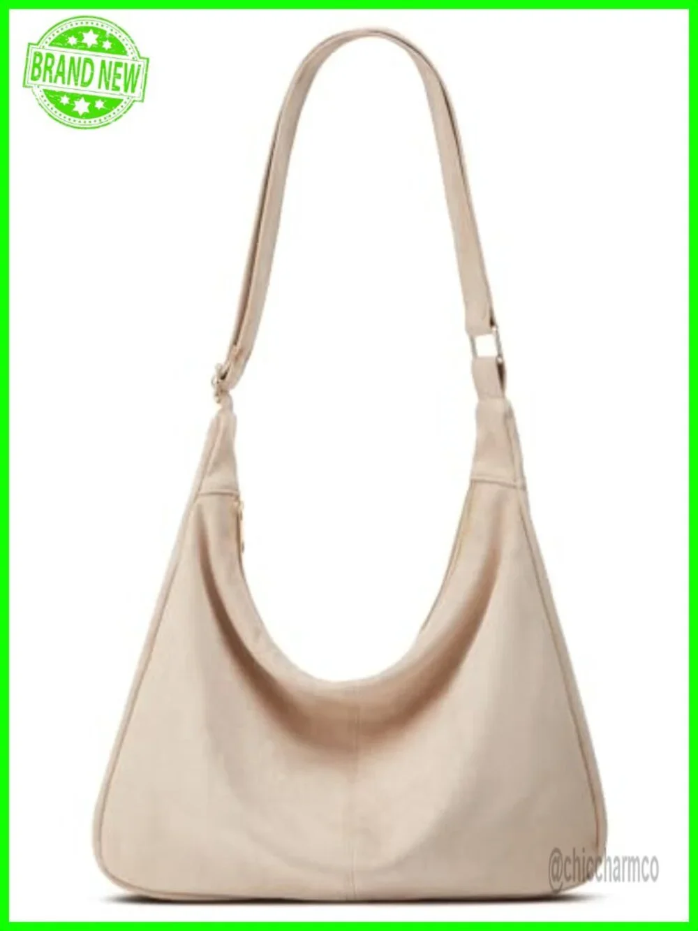 Slouchy Suede Hobo Bag Underarm Shoulder Crossbody Purse